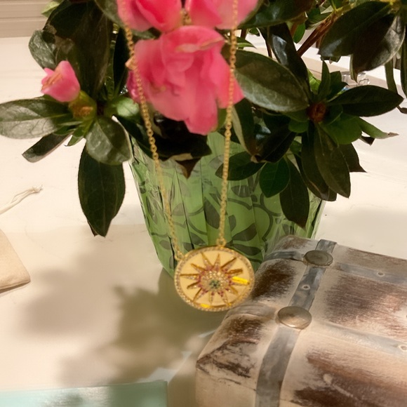 Park Lane Sonny Necklace Gold Tone Sun Round Circle Multicolored CZs NWT - Picture 6 of 13